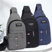 Resim Erkekler için Günlük Oxford Çapraz Vücut Çantası - Çoklu Fermuarlı Bölmeli, Ayarlanabilir Askılı, Spor ve Seyahat İçin Kullanışlı Bel Çantası (Makinede Yıkanabilir, 3 Renk: Gri/Siyah/Mavi), Şık Depolama Çözümü, Güvenli Fermuar Kapatma 