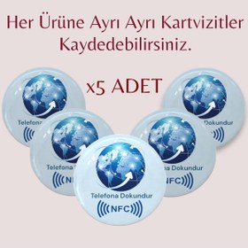 Resim Papatya Silver Nfc etiket ile eşyalarınızı Dijital Kartvizite dönüştürün (5 Adet) 