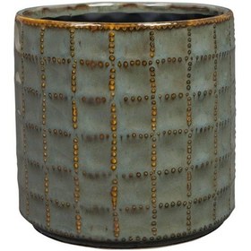 Resim Zahra Seramik Suyeşili Saksı 14x13cm 