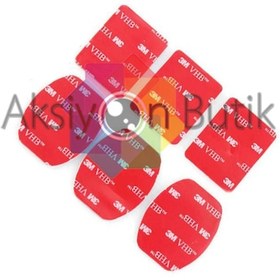 Resim Sjcam Sj4000 Sj5000 3 Adet Kavisli 3 Adet Düz Zemin 3m Yapışkan 