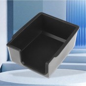 Resim Tesla Model 3 / Y İçin Silikon Çift Katmanlı Depolama Küçük Buz Kutusu, Stil: Arka Orta Ayırma Yok Siyah 