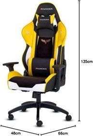 Resim XRANCER, PREMIO Serisi Profesyonel Oyuncu Koltuğu, Ergonomik Tasarım, 180 Derece Ayarlanabilir Sırt Açısı, Kaliteli Sünger, 130kg Taşıma Kapasiteli Oyuncu Sandalyesi (Sarı) 