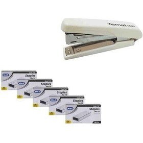 Resim Temat Zımba Makinesi Bej 5500 + 5 Adet Tel 
