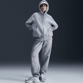 Resim Nike Sportswear Phoenix Fleece Oversize Kadın Gri Eşofman Üstü 