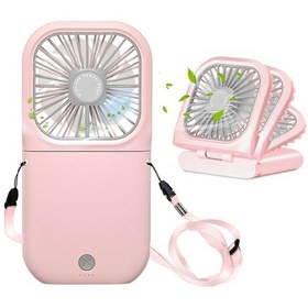 Resim Mini Taşınabilir Usb Şarj Edilebilir Vantilatör - 7 Kanat - 3 Hız Pembe 
