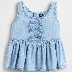 Resim Mavi Fiyonk Denim Bluz - Mavi / 4YRS 