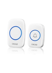 Resim Cacazi Kablosuz Uzaktan Kumandalı Led Kapı Zili Siyah 