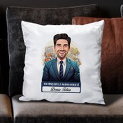 Resim Karikatürlü En İyi Erkek Muhasebeci Yastık 
