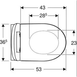 Resim VitrA Geberit 501.659.00.1 Icon Rimfree Soft Slim Asma Klozet ve Kapak Takımı, Beyaz 