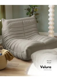 Resim Muvva Berjer & Pofuduk Relax Koltuk & Armut Tekli Koltuk - Sütlü Kahve Sütlü Kahve 