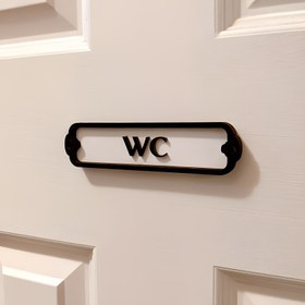 Resim 3D Ahşap WC İşareti - Vintage Stil, Cinsiyet Belirleyici Yok, Duvara Monte, Çerçevesiz, Ev ve Ofis Kullanımı İçin İdeal, Tuvalet Dekoru ​Halloween Noel Süsleri 