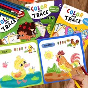 Resim 10 Çocuk Boyama Kitabı, Çizim Oyuncakları, Yapboz Figür Çizimi, Eğlenceli Doodle Eğitim Oyuncakları, Çizim ve Boyama Malzemeleri, Seyahat Aktiviteleri için Çocuklar için Kitaplar, Çocuklar için Etkinlik Kitapları, Renkli Boyama Kitapları 