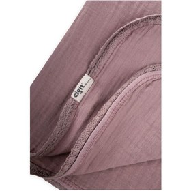 Resim Cigit Dantel İşlemeli Tekkat Müslin Battaniye 100x100 CM +/- 3 CM Bakır 