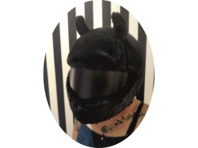 Resim Kaskmania Kask Peluşu Kılıfı Black Devıl 