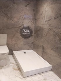 Resim Esca 90x120 Dikdörtgen Panelli Duş Teknesi H-15 Cm Yükseklik Kaliteli Sert Akrilik - Duşakabin 