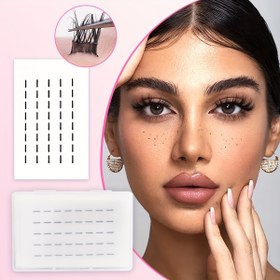 Resim 200 adet Yapışkan Gerektirmeyen Kirpik Küme, Su Geçirmez, Yeniden Kullanılabilir ve Uzun Süreli Yapıştırıcı, Kirpik Uzatma Aracı, Kendinden Yapışkanlı Küme Maskara Şeritleri, Sahte Kirpikler için Yapışkan Gerektirmeyen Kirpik Küme 