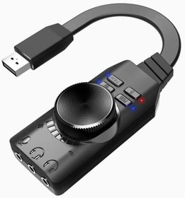 Resim PrimeX Plus PX-GS3 Plextone GS3 Mark II Sanal Gaming 7.1 Kanal USB Ses Kartı, Gaming Ses Kartı PUBG ve Lol Ses Efektleri Dahil, Mikrofon ve 3.5mm Çift Kulaklık Ses Jakı Stereo Ses Kartı Dönüştürücü 