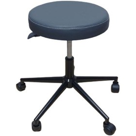 Resim Hekim Taburesi Döner Tablalı Tabure Koyu Yeşil Suni Deri 