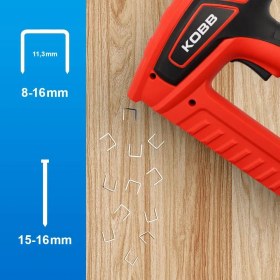 Resim Kobb KBZ200 8-16MM Zımba ve 15-16MM Profesyonel Çivi Çakma Makinesi + 3000 Adet Yedek Zımba ve Çivi 