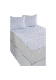 Resim Divanev Kapitoneli Sıvı Geçirmez Alez 90x190 Cm Tek Kişilik Köşe Lastikli Beyaz 