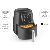 Resim Karaca Air Pro Cook 3 in 1 XL Ev Yemeği, Közleme, Sulu Yemek Tencereli Airfryer Black Silver 4 Kişilik 