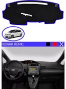 Resim Torpido Koruma Halısı Siyah Kenar Renk Mavi Toyota Verso 2009 + İle Uyumlu 