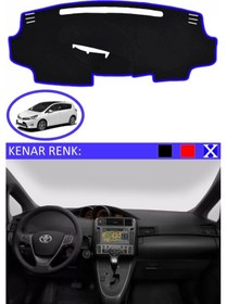 Resim Torpido Koruma Halısı Siyah Kenar Renk Mavi Toyota Verso 2009 + İle Uyumlu 