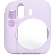 Resim Instax Mini 12 Makine Uyumlu Lila Koruyucu Silikon Kılıf 