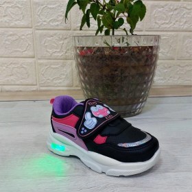 Resim M.p One 3127 Siyah-Pembe Işıklı Fuspetli Bebe Spor Ayakkabı 
