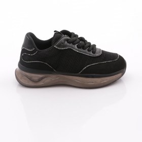 Resim Dgn Kadın Kalın Taban Sneakers Ayakkabı Siyah 12212139101 