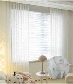 Resim As Perde Ponponlu Keten Tül Perde Ütü İstemez Tül Perde 