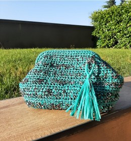Resim Buva Lolibag Kağıt İp El Çantası Mavi - Turkuaz 