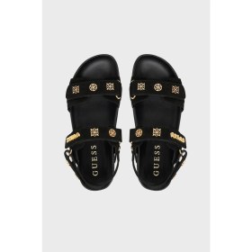 Resim Guess Logolu Cırt Cırtlı Süet Dokulu Sandalet FLPFLOESU03 Bayan Sandalet Flpflo ESU03 Black 