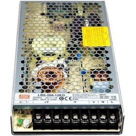 Resim Mean Well Lrs-200-12ko 12vdc 17.0a 204w Güç Kaynağı Gri 