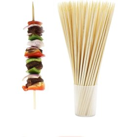 Resim Hayal Sepeti Bambu 7mm Kalın Ahşap Çöp Şiş Çubuğu 40 cm - 20 Adet 