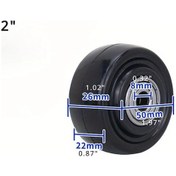Resim Hightower Endüstriyel Barbekü Fırın Ekipmanları 2" Tekli Bilyalı Kauçuk Tekerlek 