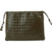Resim Bottega Veneta Dustbag Haki Kadın Deri El Portföyü 