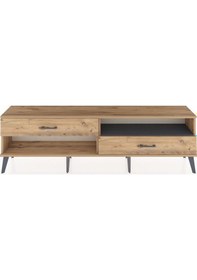Resim Arges Tv Ünitesi Tek Raflı 2 Çekmeceli 176x30x51 Çam-antrasit/çam Antrasıt/atlas Çam 