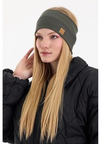 Resim Kadın %100 Pamuklu Termal, Kaymaz, Terletmez, Ultra Hafif, Spor Saç Bandı Bandana - Tek Ebat / Haki Haki 