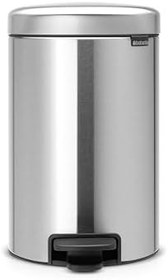 Resim Brabantia Tret Çöp Kovası, İç Kovalı, Plastik, Çelik, plastik, Matt Stahl Fingerprint Proof, 12 Liter 
