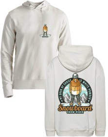 Resim Alfa Tshirt Snowboard Snow Rider Ekru Swaetshirt 