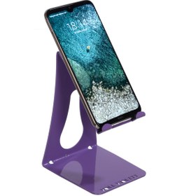 Resim VOLL BLUME VOLL VIOLETT Metal Tablet Pc Telefon Tutucu Standı Soğutucu - Lila 