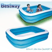 Resim Su Pompalı-Bestway 54005, Büyük Şişme Aile Havuzu-201x150x51cm 