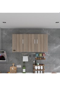 Resim Kenzlife hazır mutfak canna22 crd 060*120*22 mutfak banyo dolabı kapaklı raflı 