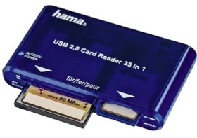 Resim Hama USB 2.0 Kart Okuyucu 55348 SD\u002FCF 