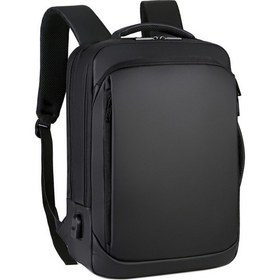 Resim Lvdiorprada 15.6 Inç USB Şarj Portlu Suya Dayanıklı Laptop Sırt Çantası - Siyah (Yurt Dışından) 