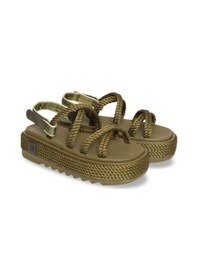 Resim Bohonomad Tahiti Chunky Platform Kadın Sandalet - Haki 