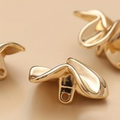 Resim 10 adet Şık Altın Metal Çiçek Düğmeleri - DIY Kazaklar, Ceketler, Rüzgarlık ve El Sanatları Projeleri için Şık El Dikişli Bağlantı Elemanları, Dikiş Malzemeleri! 