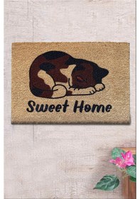 Resim Co Co Alvas 40x60 cm Doğal Ko ko Kıl paspas,Hindistan Naturel Kapı Önü Paspası 