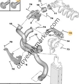 Resim PEUGEOT 407 (2004-2011) 1,6 HDI MANİFOLD SUSTURUCU BORUSU (İTHAL) 